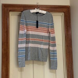 NWT 360 Sweater Multicolor Striped Knit